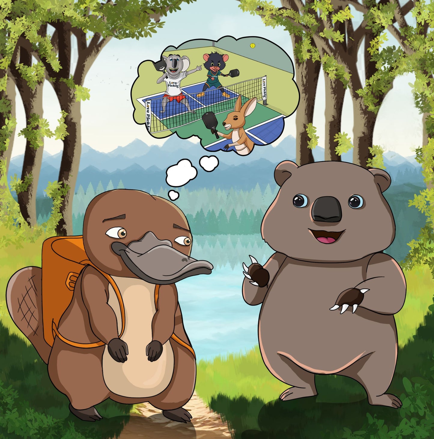 Love Pickle Children's Book - Pete the Platypus Discovers the Joys Of Pickleball