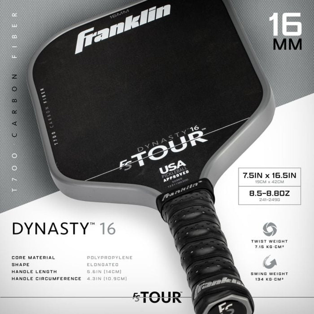 FS Tour Pickleball Paddle Series - Dynasty 16mm - Gray