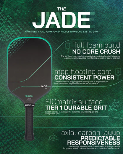 RPM Jade 14mm Elongated Pickleball Paddle