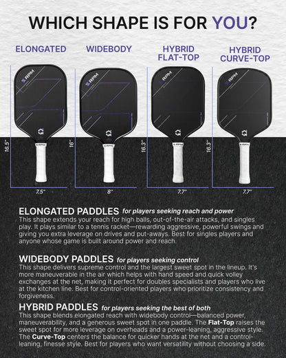 RPM Jade 14mm Elongated Pickleball Paddle