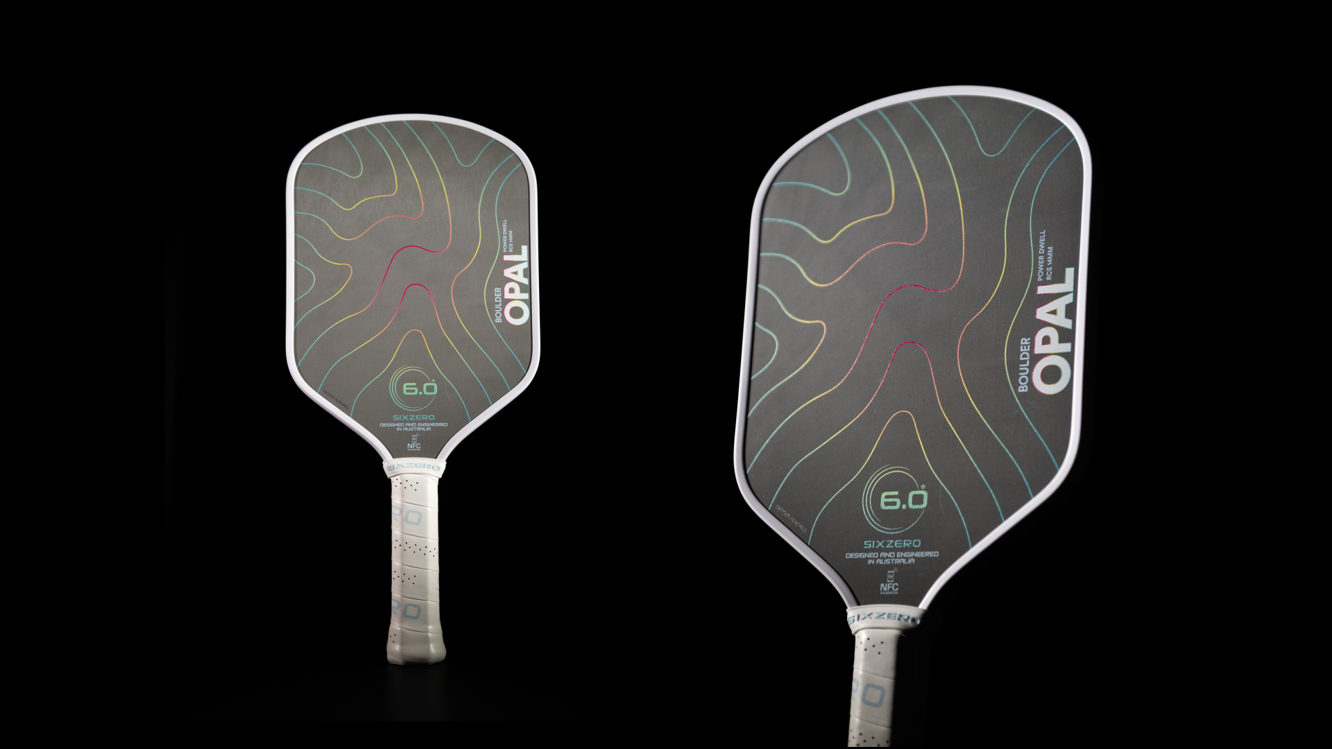 Six Zero Boulder Opal pickleball paddle — front view
